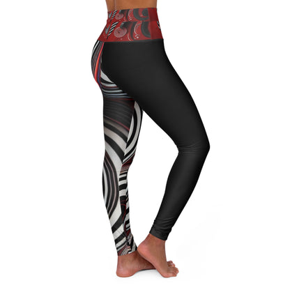 Sill Black High Waisted Yoga Leggings (AOP) #SB17