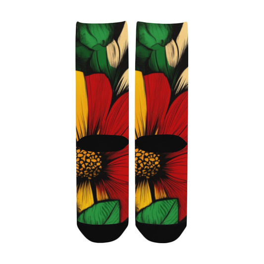 Floral Pattern Men's Socks Women's Custom Socks
