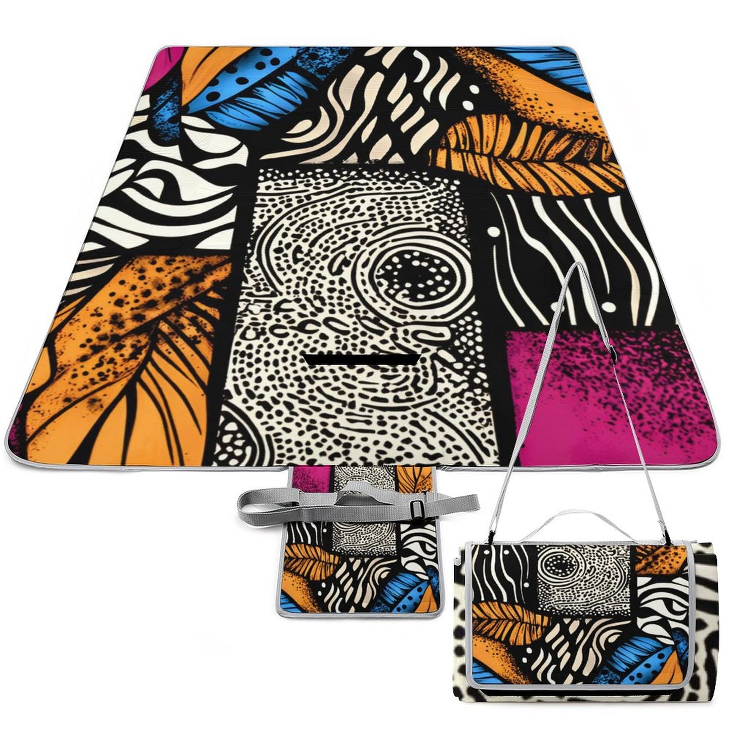 Beach and Square Picnic Mat Q003-58.3”x58.3”-58.3”x58.3”/148x148cm