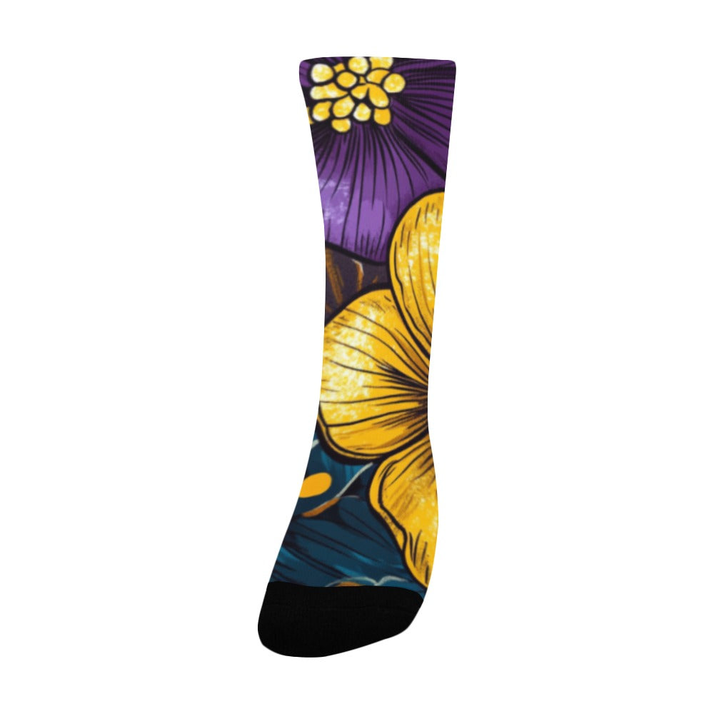 Floral Pattern Men's Socks Women's Custom Socks