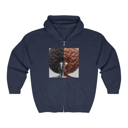 Afro Power Unisex Heavy Blend™ Full Zip Hooded Sweatshirt #AP6