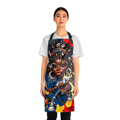Afrocentric Apron - Bold Graphic Kitchen Cooking Wear, African Inspired Chef Apron, Ethnic Cooking Apron, Black History Month Gift, Cultural