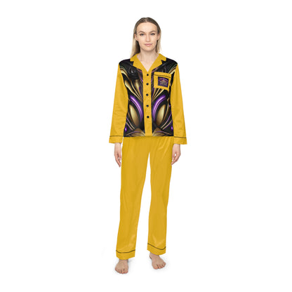 Purple Reign Women's Satin Pajamas (AOP) #PR6