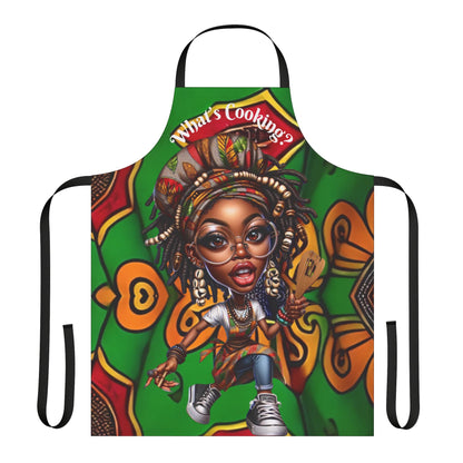 What's Cooking?Apron, 5-Color Straps (AOP) #WC6