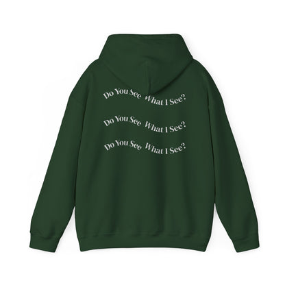 Do You See What I See? Afrocentric Abstract Puzzle Piece Unisex Hoodie Sweatshirt, Woman Print Face Hand Art, Hooded, Black