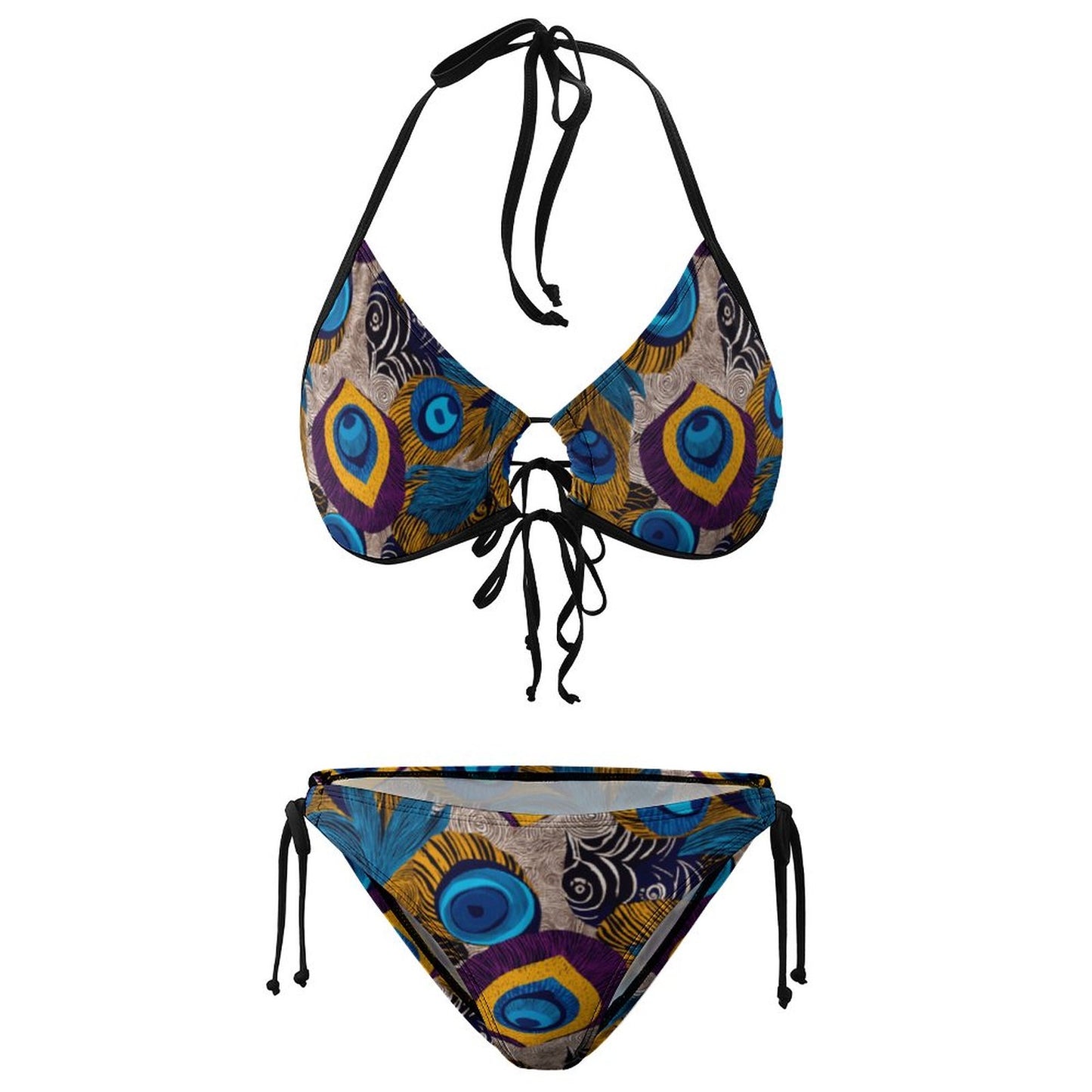 Halter Tie Front Bikini Set BK2059 (All-Over Printing)