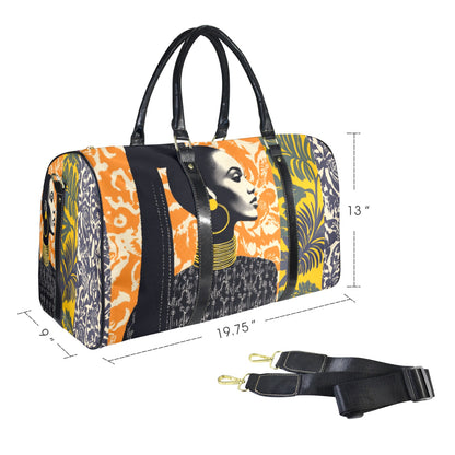 Legacy Personified Women's Large Capacity Travel Bag-Large (Black Long Patch) (1736) Large Capacity Travel Bag-Large (Black Long Patch) (1736)