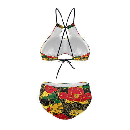 Women's strappy two-piece bikini swimsuit