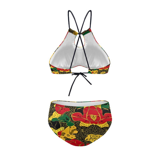 Women's strappy two-piece bikini swimsuit