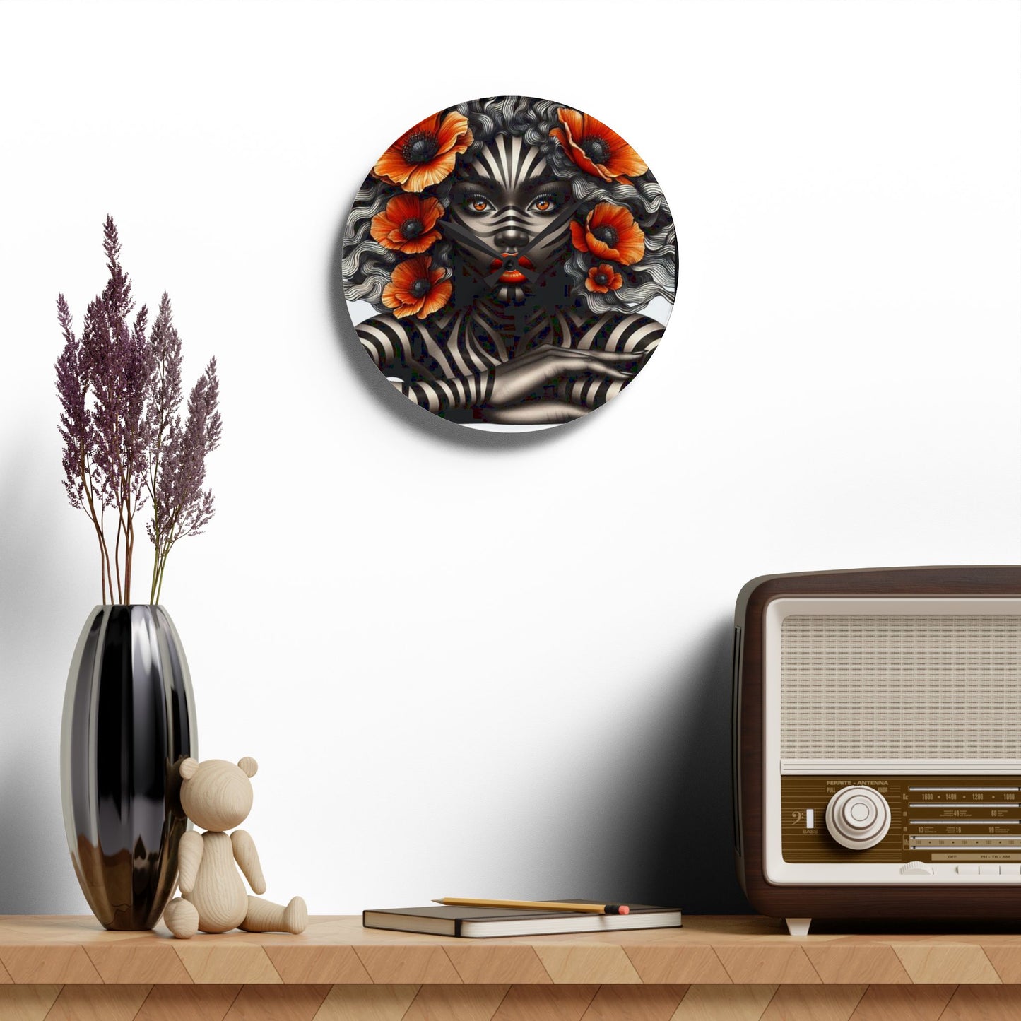 Zebra Fantasy Acrylic Wall Clock #ZF29