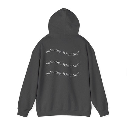 Do You See What I See? Afrocentric Abstract Puzzle Piece Unisex Hoodie Sweatshirt, Woman Print Face Hand Art, Hooded, Black