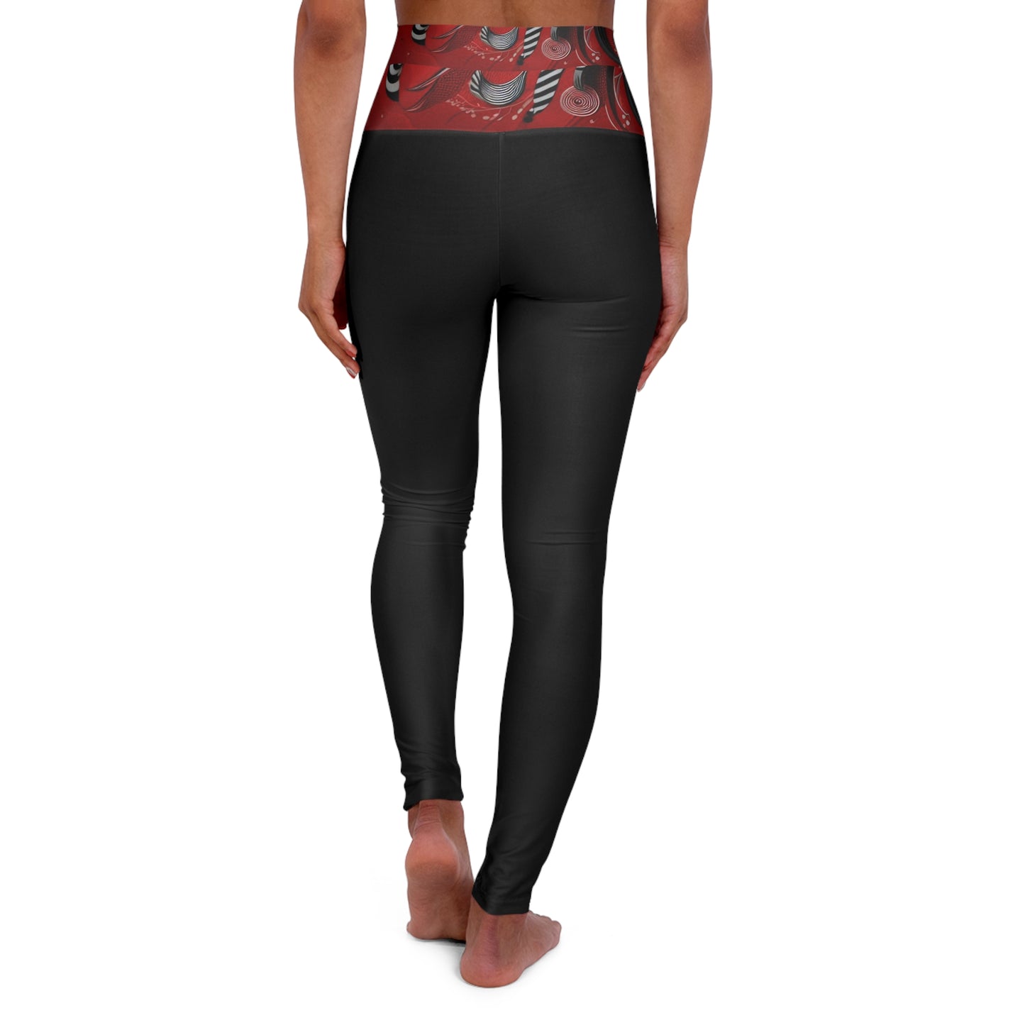 Sill Black High Waisted Yoga Leggings (AOP) #SB18