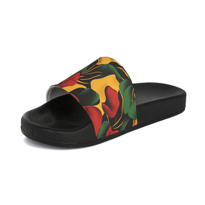 Tropical Floral Slide Sandals for Men Summer Slippers Beach Footwear Relaxation Shoes Gift for Him