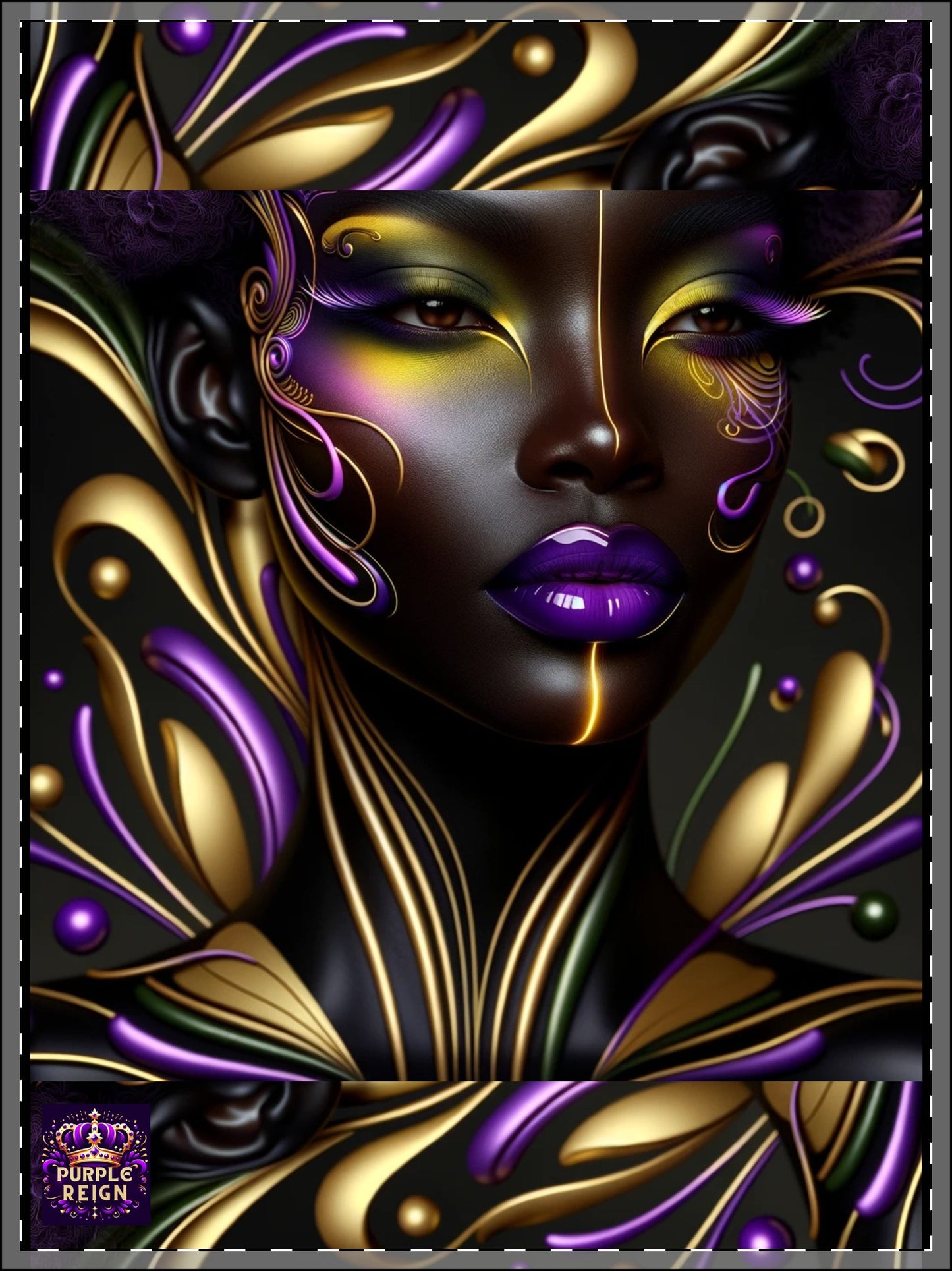 Purple Reign Framed Poster, Multi-Color #PR4