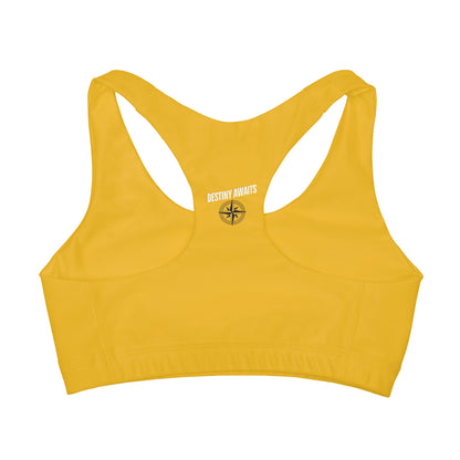 Destined For Greatness Girls' Double Lined Seamless Sports Bra (AOP) #1