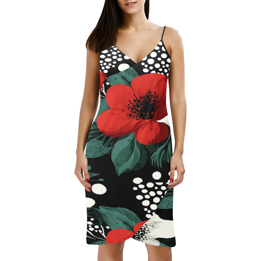 Spaghetti Strap Backless Beach Dress (D65)