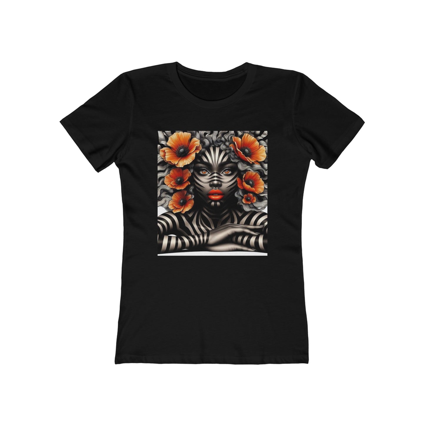 Zebra Fantasy The Boyfriend Tee for Women #ZF17