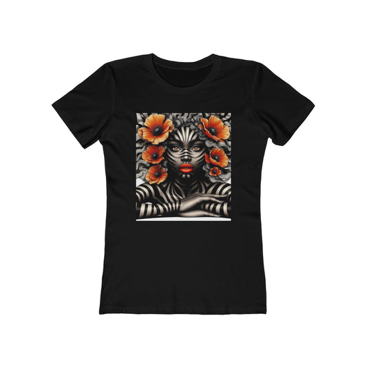 Zebra Fantasy The Boyfriend Tee for Women #ZF17