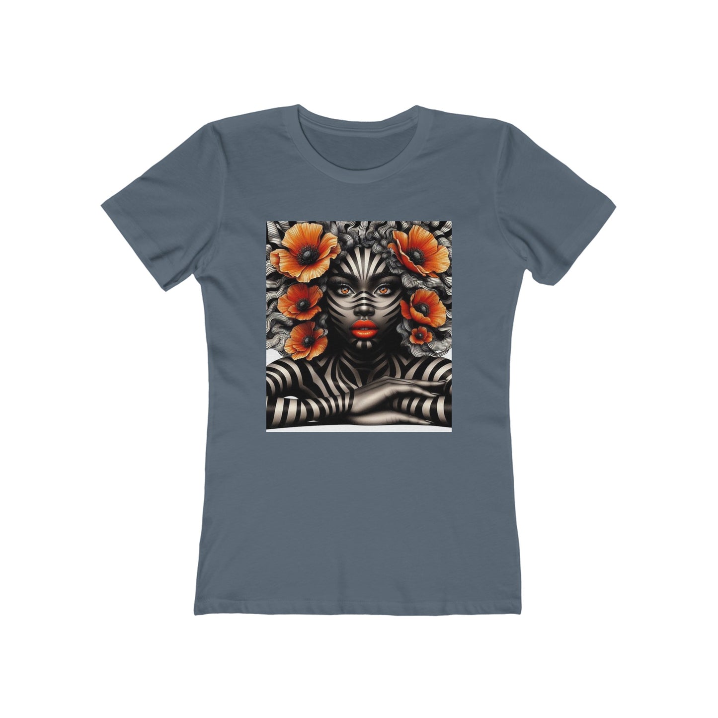 Zebra Fantasy The Boyfriend Tee for Women #ZF17