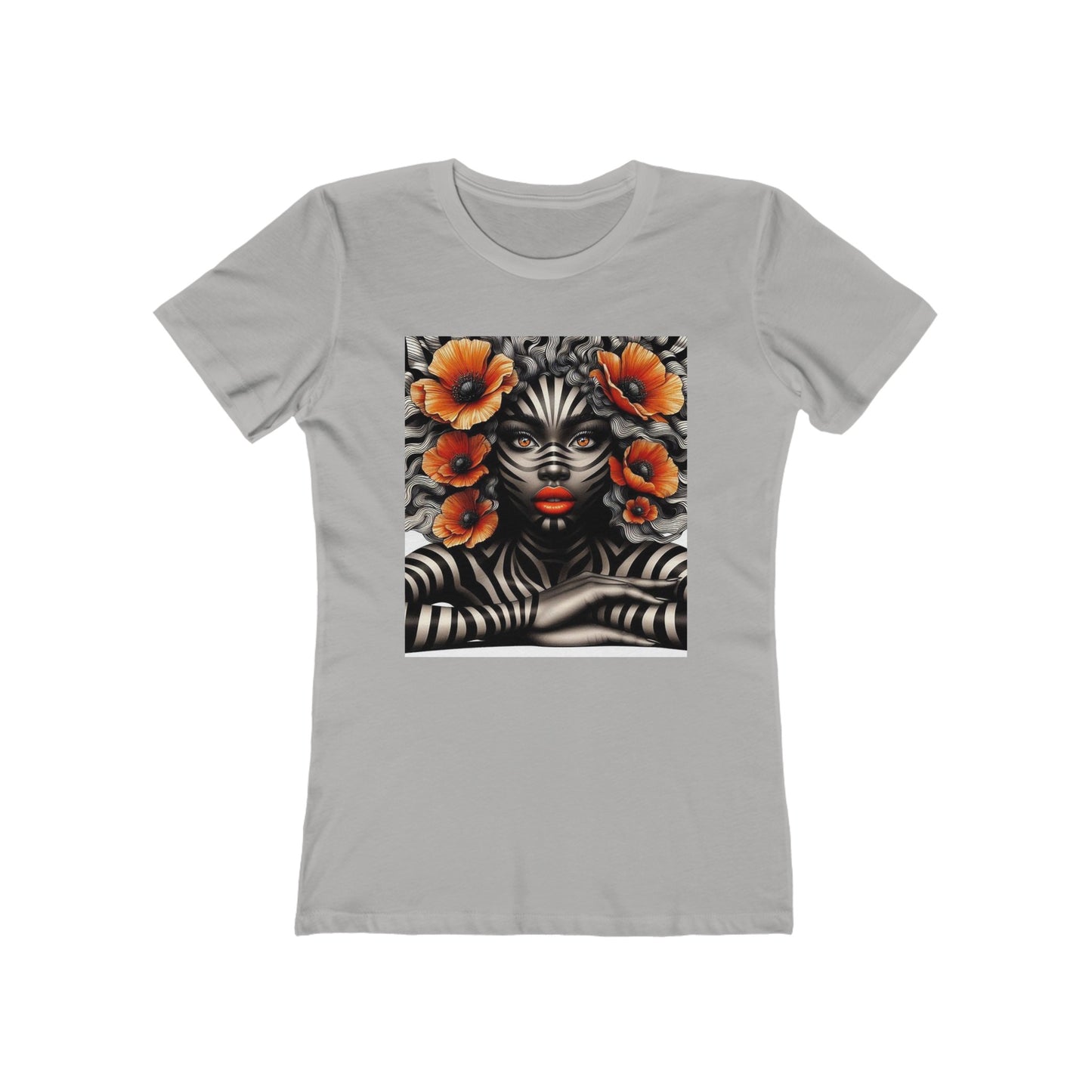 Zebra Fantasy The Boyfriend Tee for Women #ZF17
