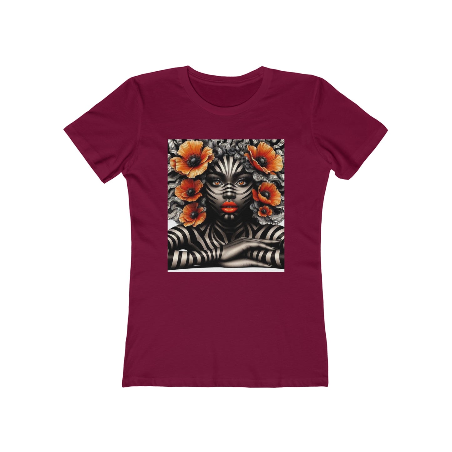 Zebra Fantasy The Boyfriend Tee for Women #ZF17