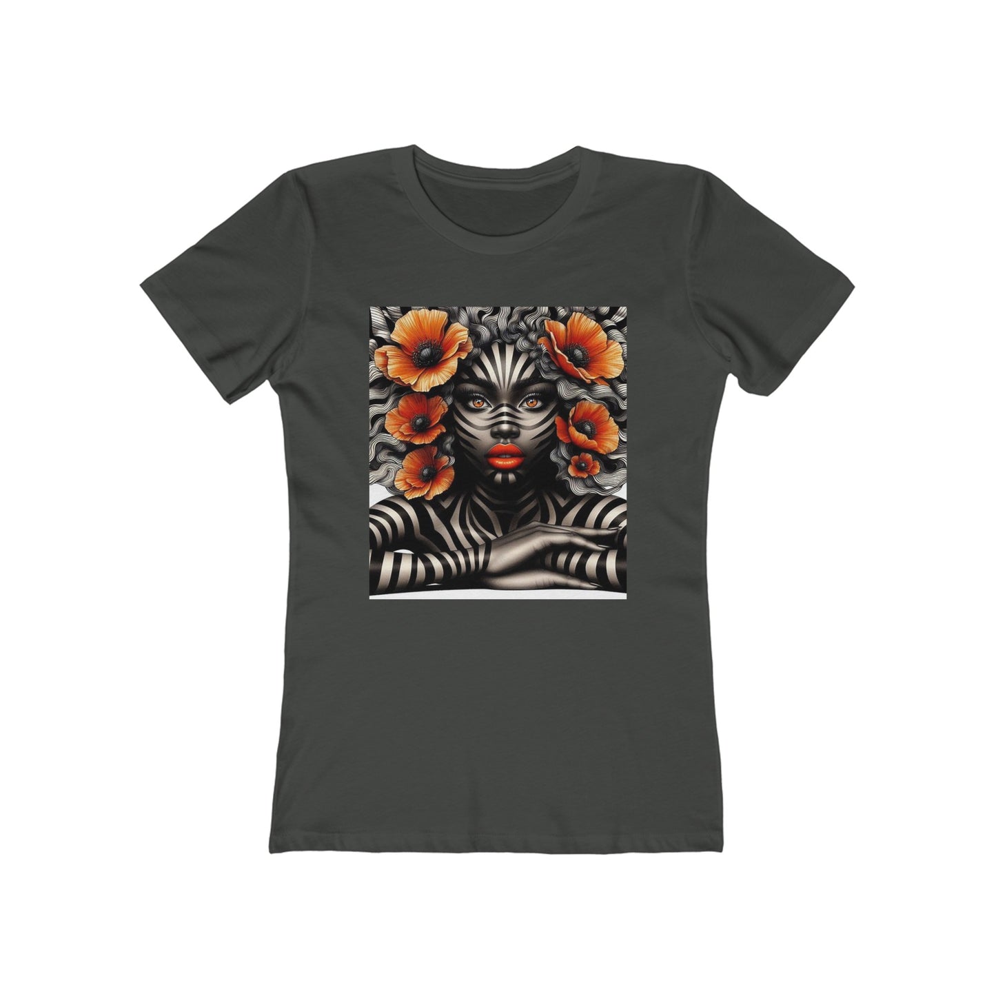 Zebra Fantasy The Boyfriend Tee for Women #ZF17
