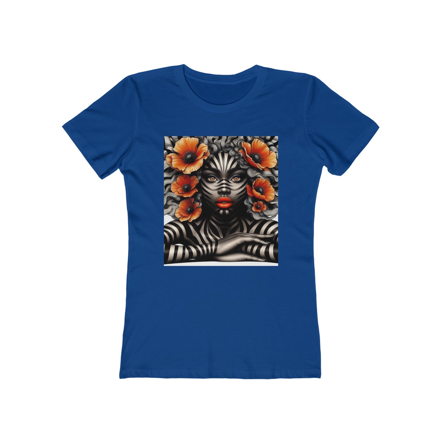 Zebra Fantasy The Boyfriend Tee for Women #ZF17