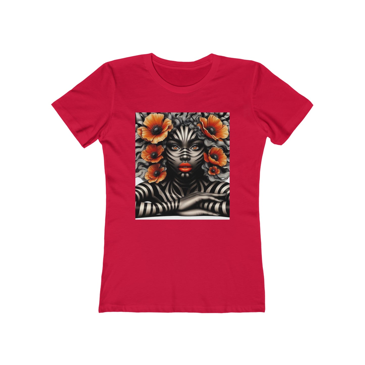 Zebra Fantasy The Boyfriend Tee for Women #ZF17