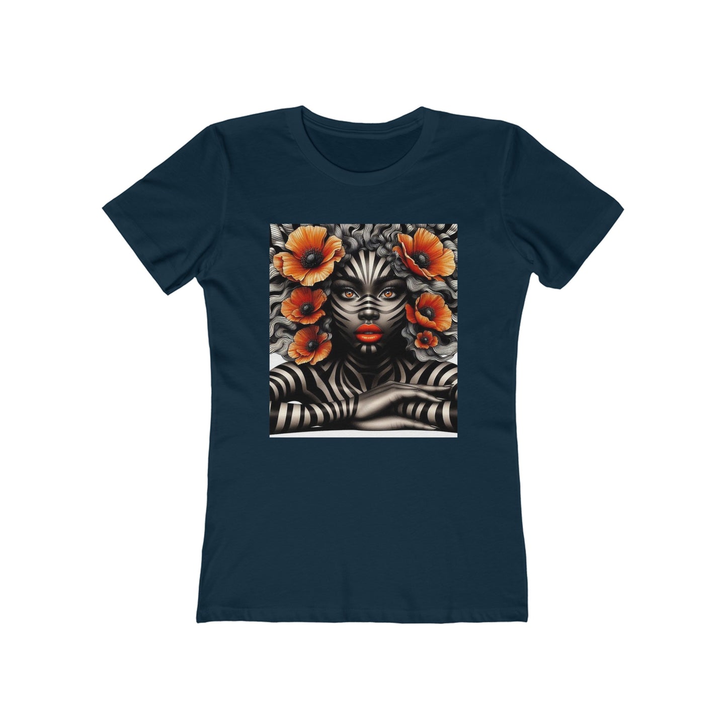 Zebra Fantasy The Boyfriend Tee for Women #ZF17