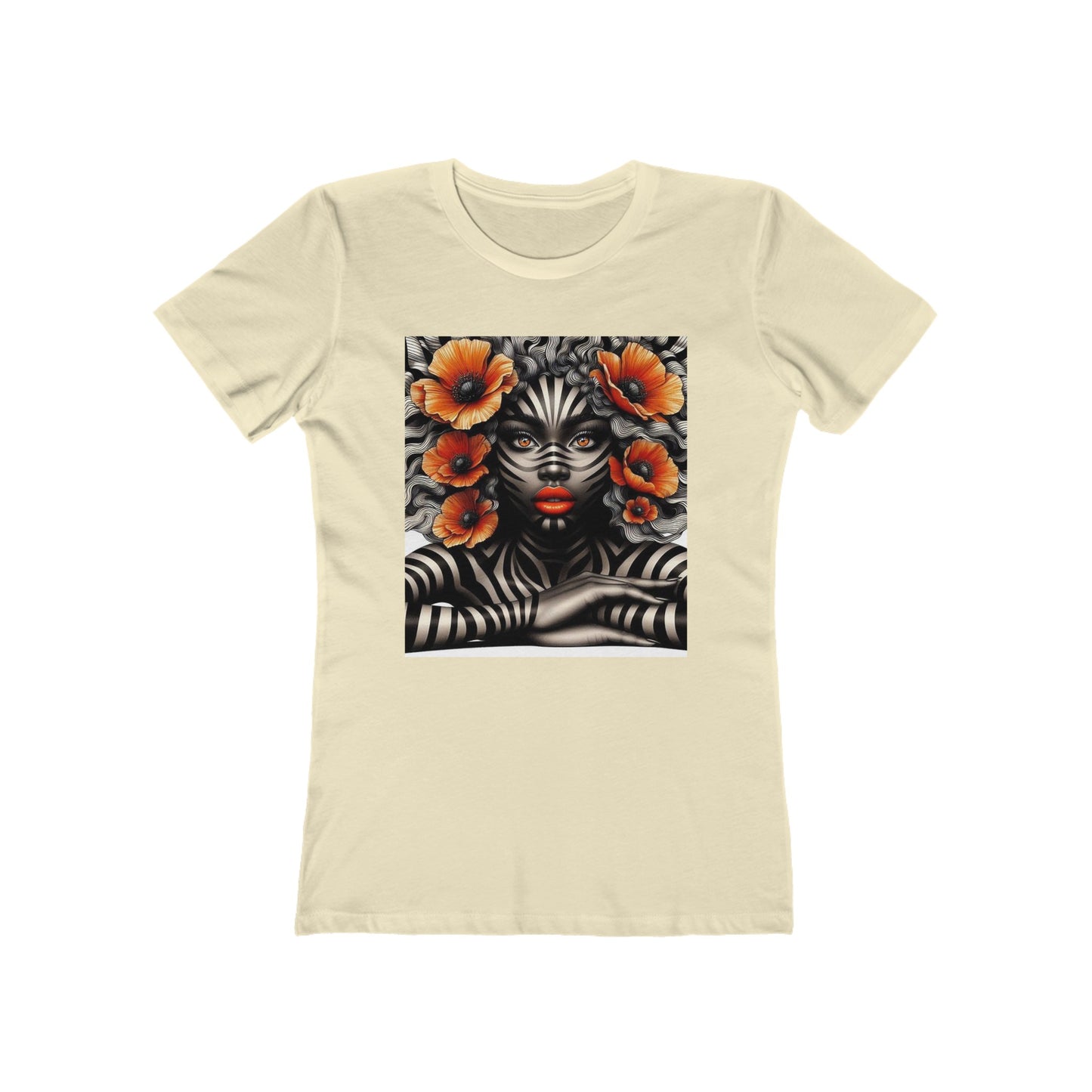 Zebra Fantasy The Boyfriend Tee for Women #ZF17