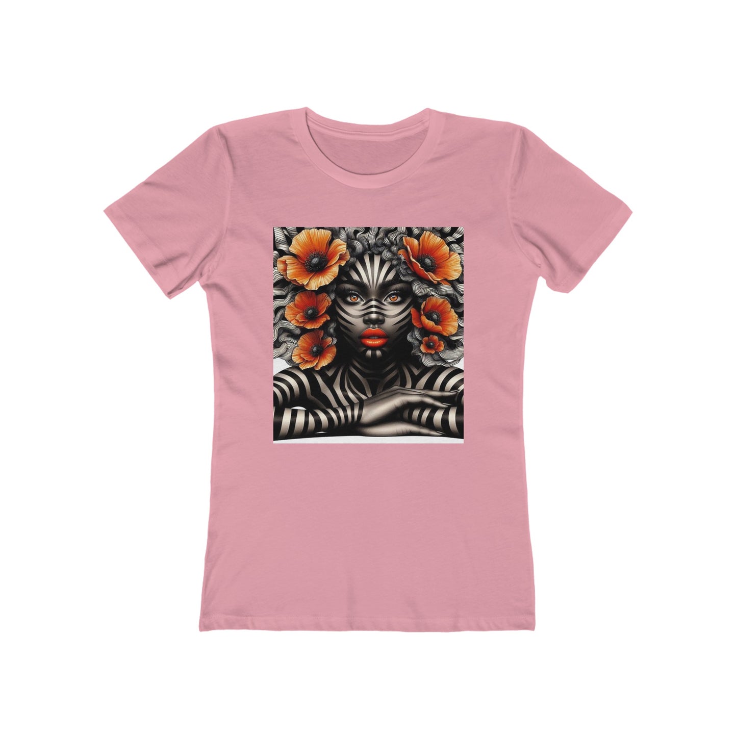 Zebra Fantasy The Boyfriend Tee for Women #ZF17