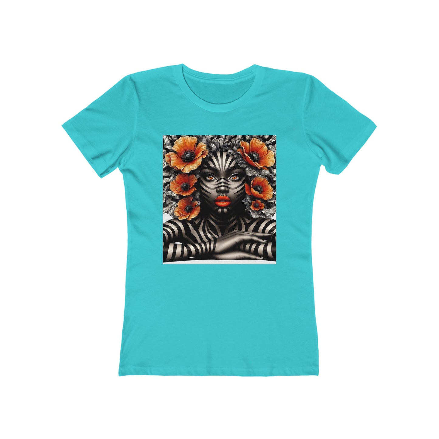 Zebra Fantasy The Boyfriend Tee for Women #ZF17