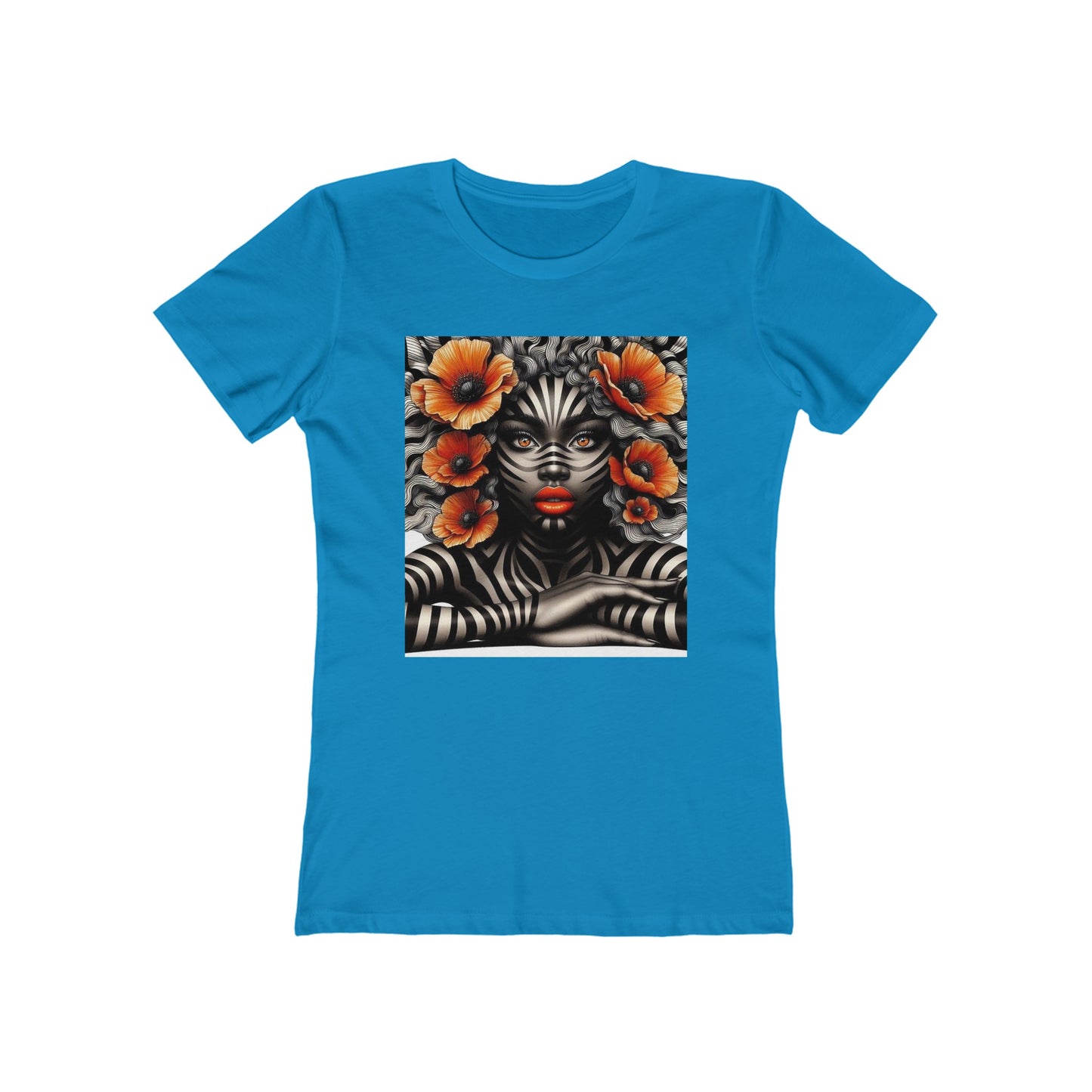 Zebra Fantasy The Boyfriend Tee for Women #ZF17