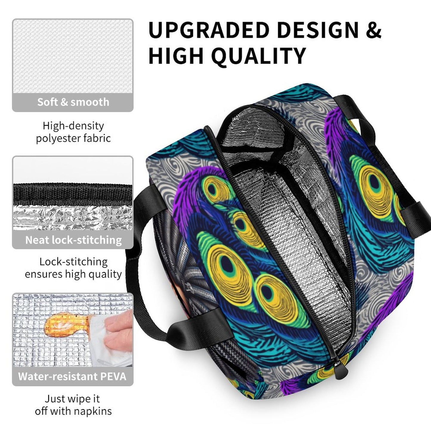Insulated Lunch Bag with Pocket (All-Over Printing)