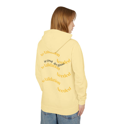 Empowering Affirmations Lightweight Hoodie, Inspirational Sweatshirt, Self Love
