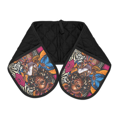 Ankara Print Oven Mitts, African Kitchen Decor, Afrocentric Cooking Accessory, Tribal Oven Gloves, Ethnic Cooking Gift