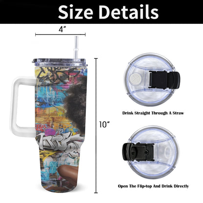 Dope Soul 40oz Tumbler with White Handle 40oz Tumbler with White Handle