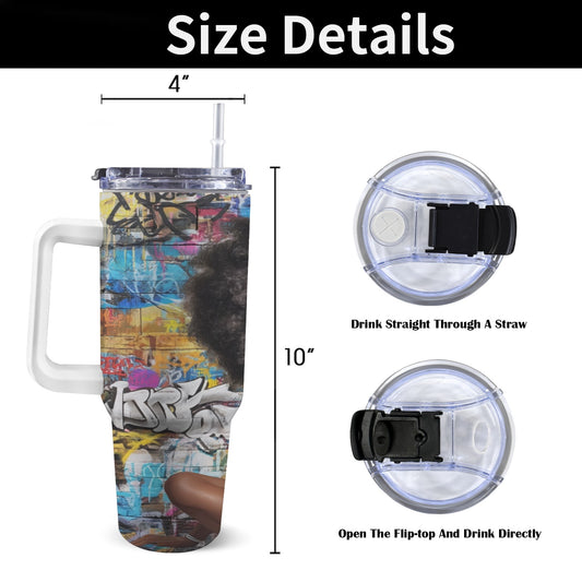 Dope Soul 40oz Tumbler with White Handle 40oz Tumbler with White Handle