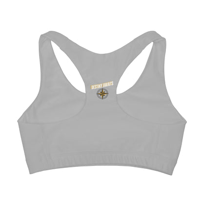 Destined For Greatness Girls' Double Lined Seamless Sports Bra (AOP) #1