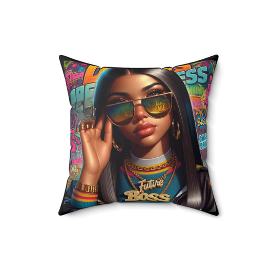 Future Boss Square Pillow #25