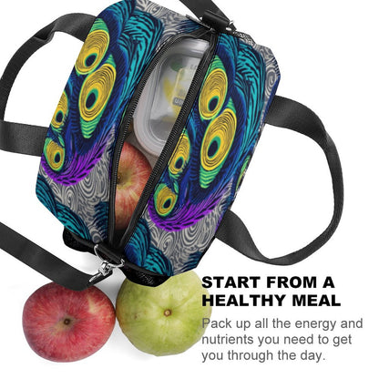 Insulated Lunch Crossbody Bag with Strap for Office School Picnic (All-Over Printing)