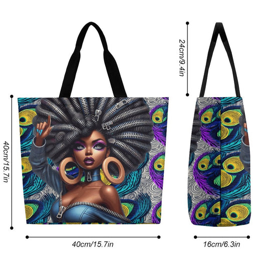 Large One Shoulder Shopping Bag (All-Over Printing)