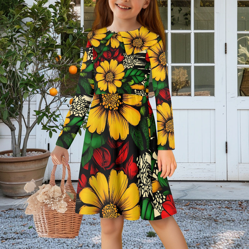 Children's Long Sleeve Baby Collar Dress