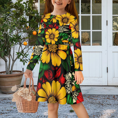 Children's Long Sleeve Baby Collar Dress