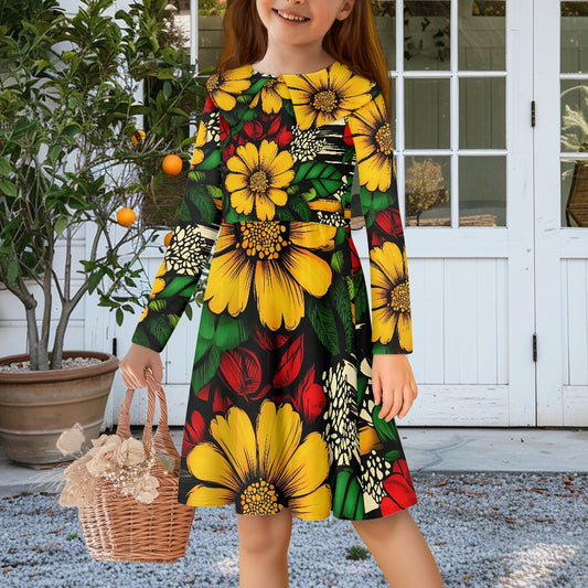 Children's Long Sleeve Baby Collar Dress