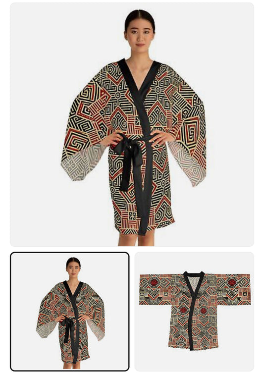 Red Queen Long Sleeve Kimono Robe (AOP) #RQ1