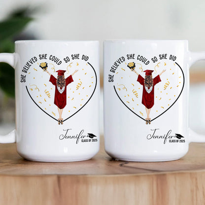 She Believed She Could So She Did - Personalized Mug