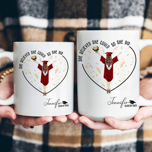 She Believed She Could So She Did - Personalized Mug