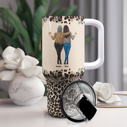 To My Mother Whisper Back I Am The Storm - Personalized 40oz Tumbler With Straw