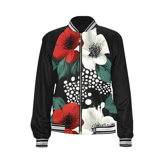 Women's Floral Pattern Jacket (Model H21)